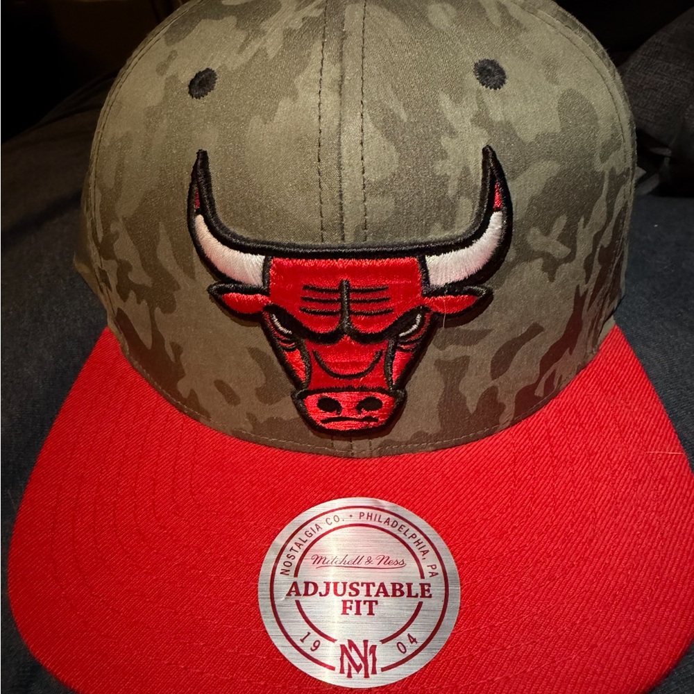Nostalgia Red Brim Camo Snapback Hat